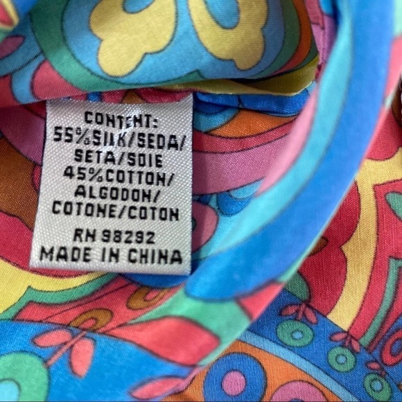 TIBI Colorful V-Neck Floral/Paisley Print Tank Top Size 4 - Picture 7 of 9